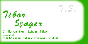tibor szager business card