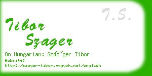 tibor szager business card